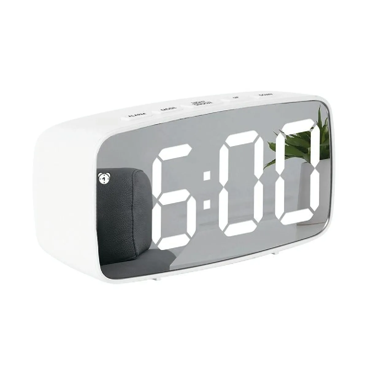 Yonis Blanc Réveil Digital Led