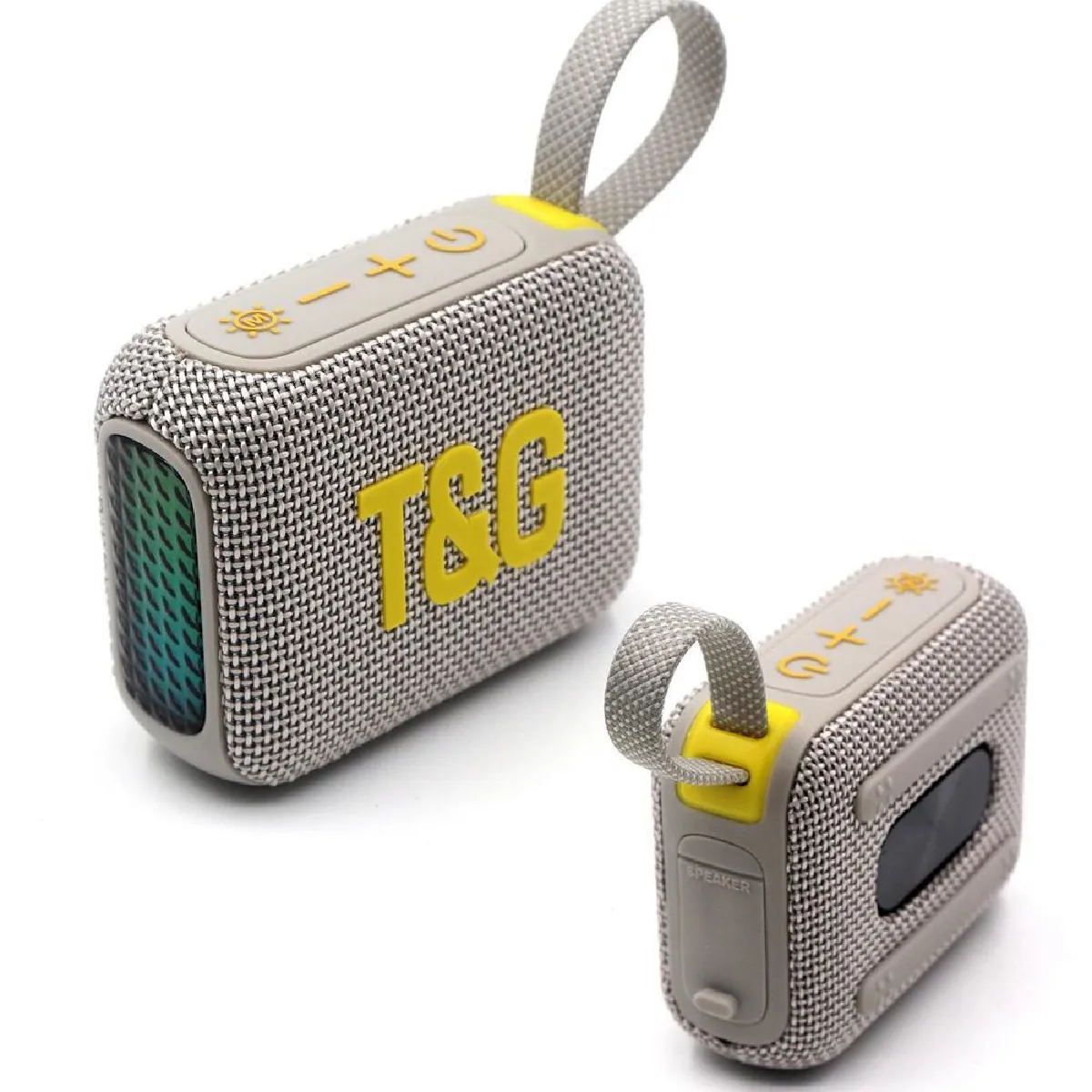 Basses Puissantes - Enceinte sans fil Bluetooth autonomie 5 h - Gris