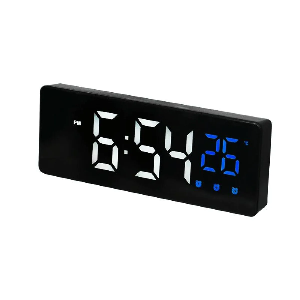 Yonis Blanc/Vert Réveil Digital Led - Multicolore