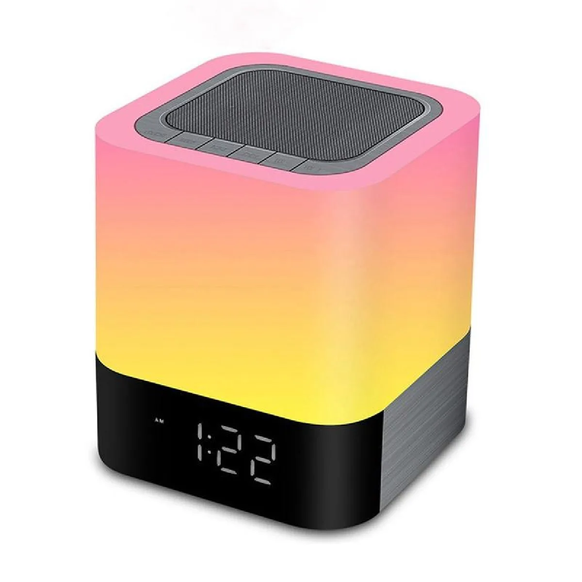 Yonis Enceinte Bluetooth Lumineuse Réveil Tactile - Multicolore