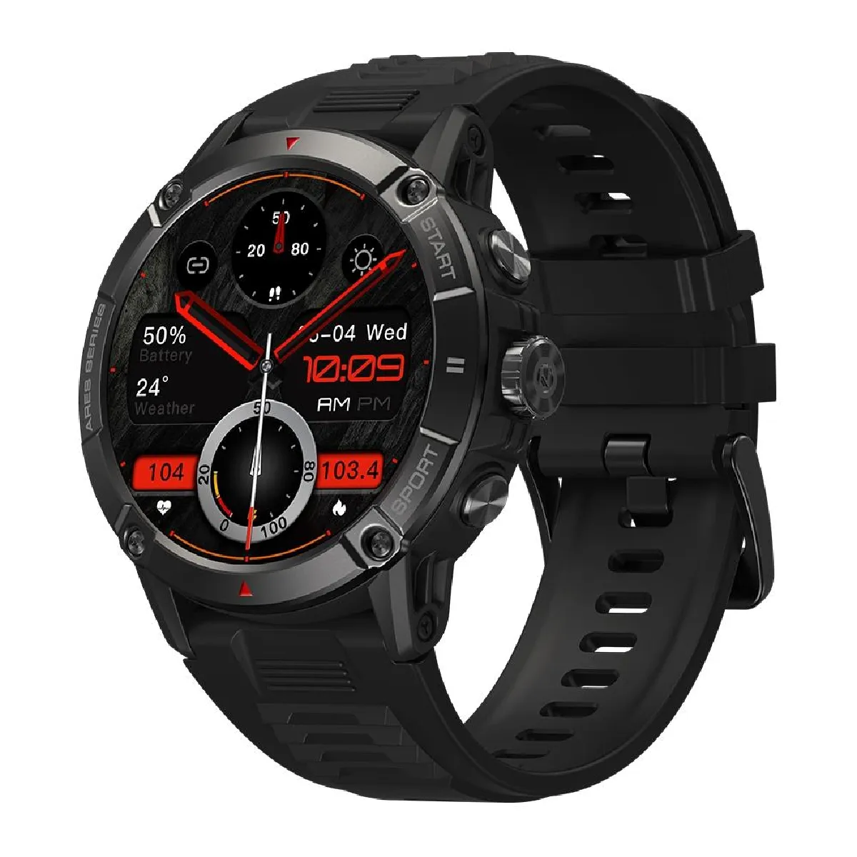 Yonis Montre Connectée Ips 1.52' Suivi Santé Appels Voix