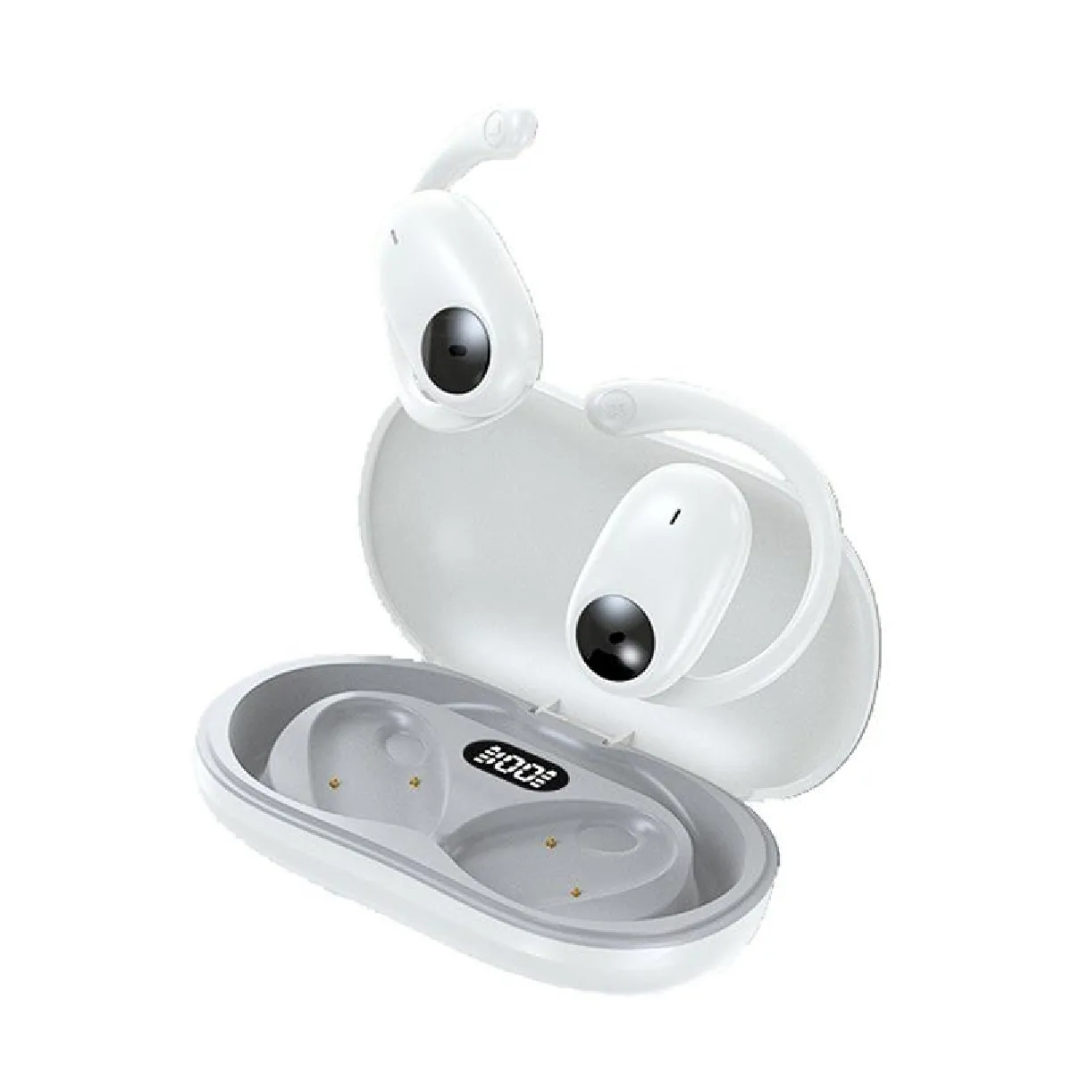 YONIS Ecouteurs Bluetooth Sport Sans Fil Conduction Osseuse Son Hifi R&eacute;sistants Eau Blanc 