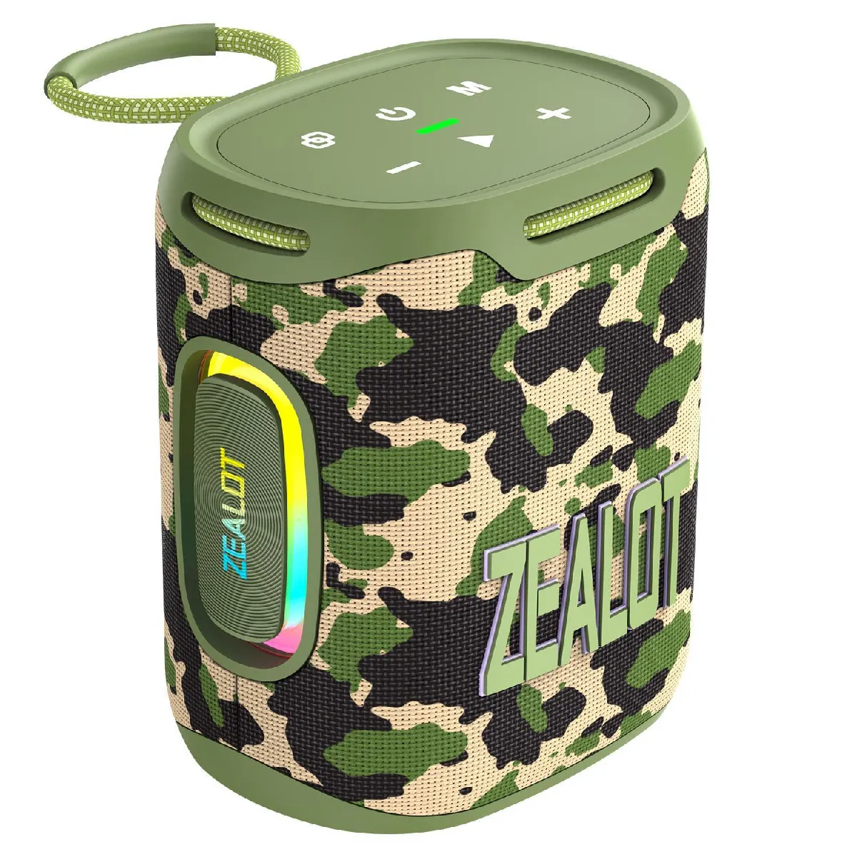 Enceinte Bluetooth Puissante 25w &Eacute;tanche Ipx6 Avec Lumi&egrave;res Rgb Pour Ext&eacute;rieur Vert Yonis