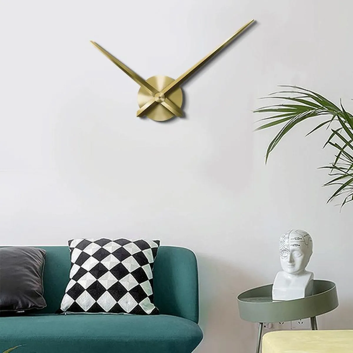 Yonis Horloge murale quartz ronde - Or