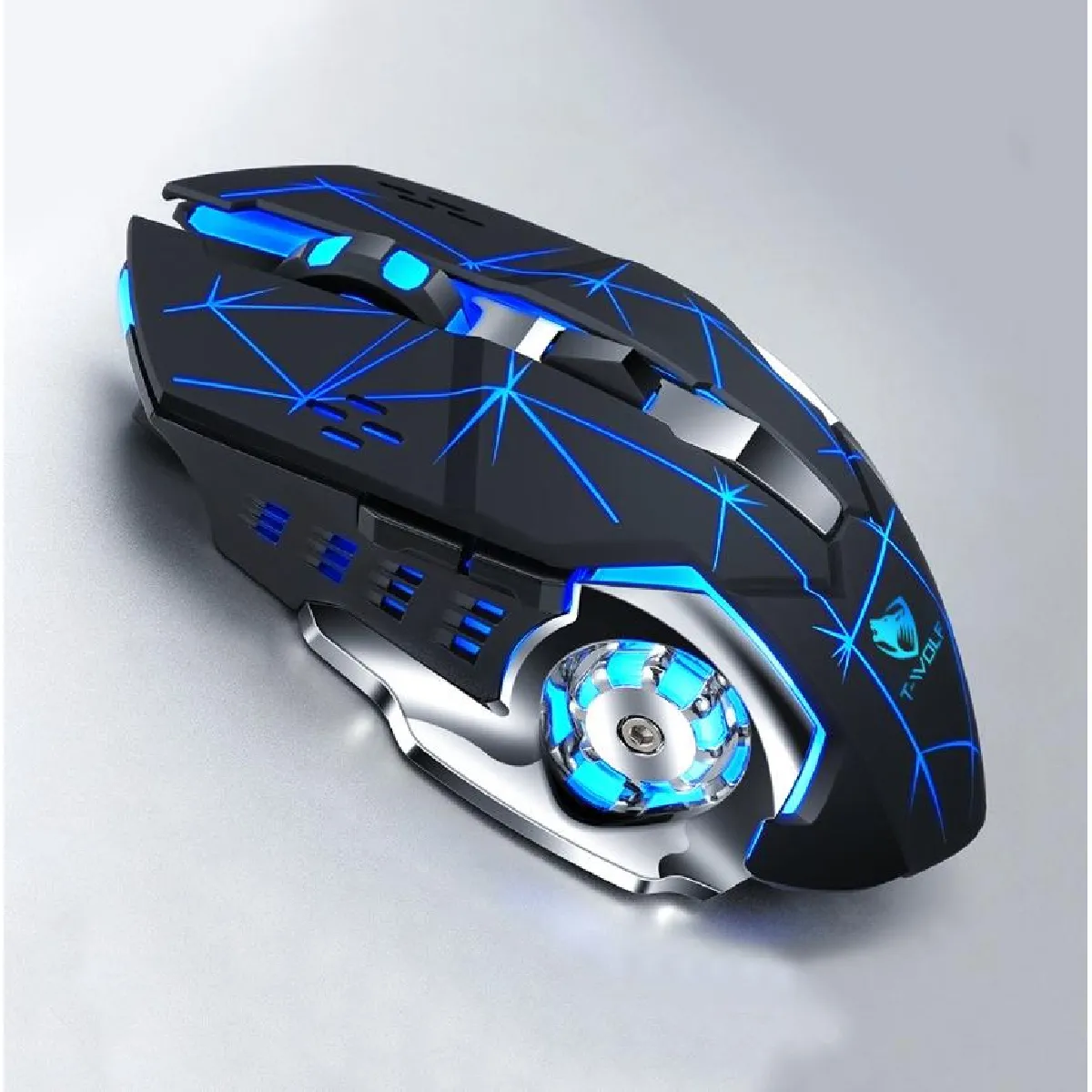 YONIS Souris Gamer Sans Fil 6 Boutons Rgb Ergonomique Dpi R&eacute;glable Lumi&egrave;re Color&eacute;e 