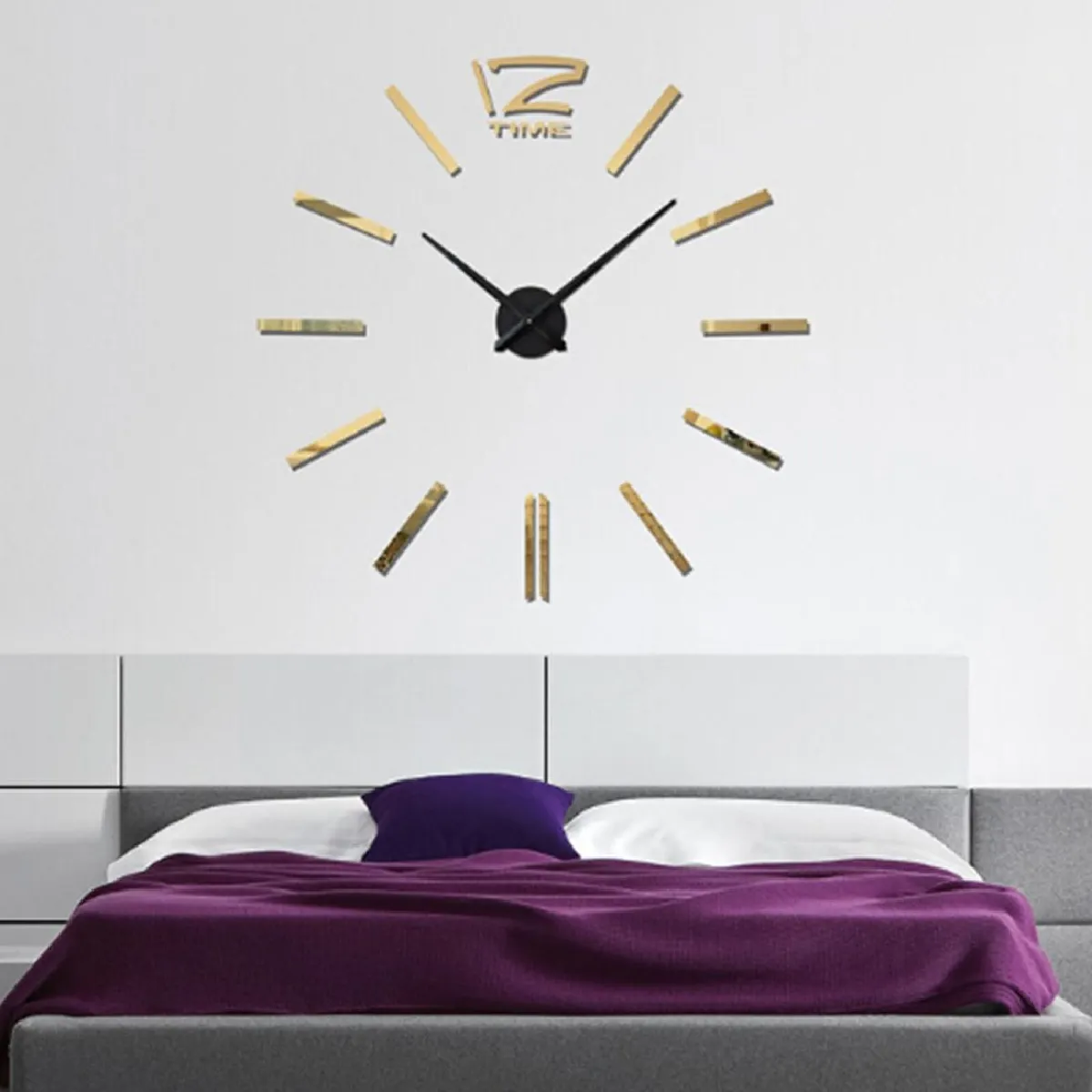 Yonis Horloge murale quartz - Or