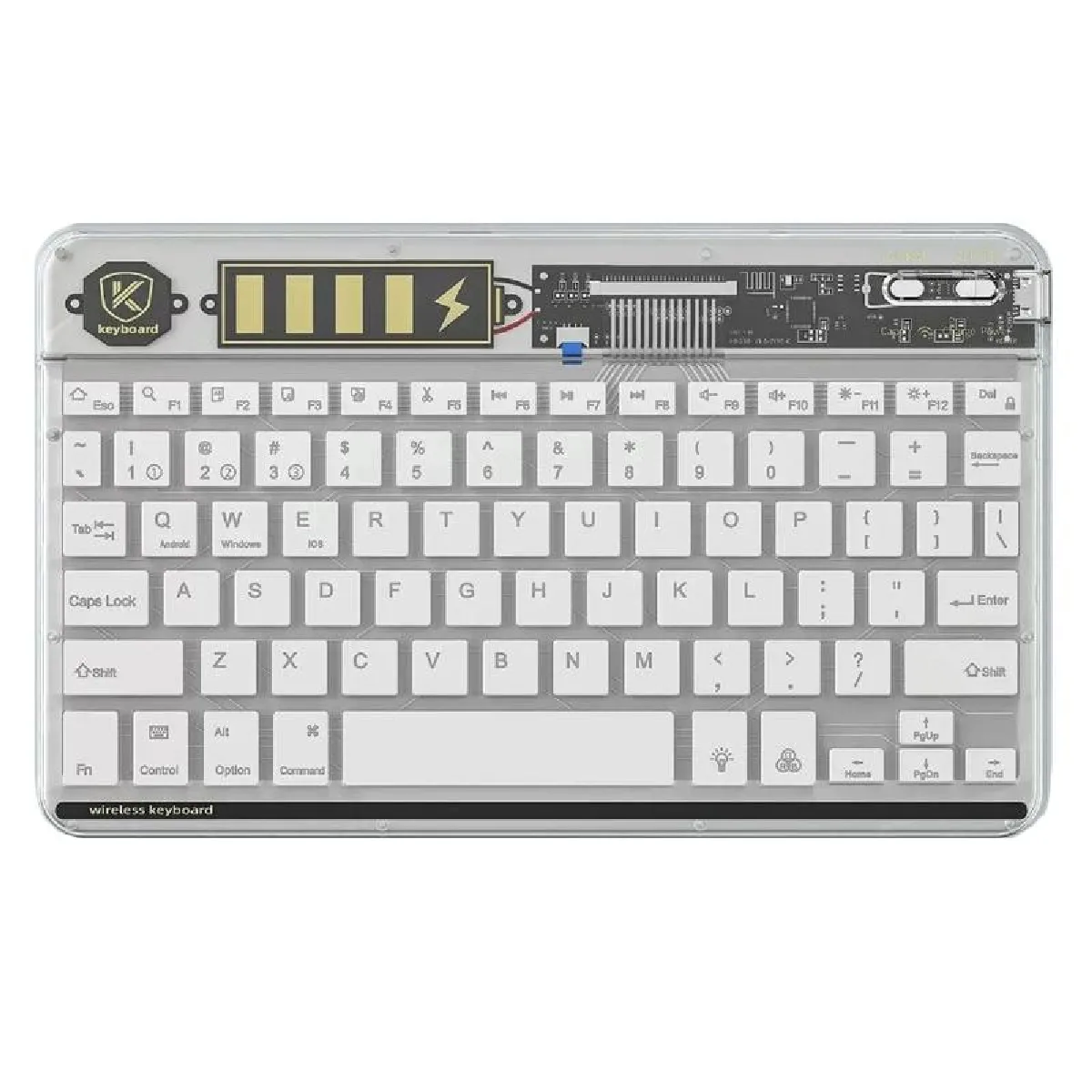 Yonis Blanc Clavier Pour Tablette Bluetooth 10 Pouces Silencieux Avec Lumière - Image 2