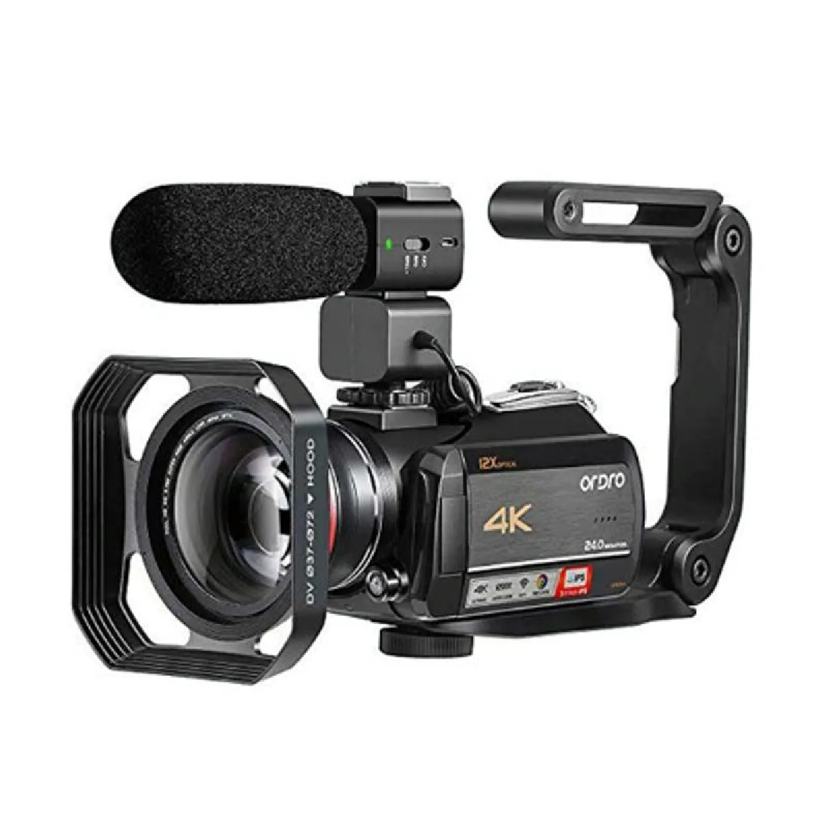 YONIS Cam&eacute;scope Num&eacute;rique 4K HD Vision Nocturne Zoom Optique 12X WiFi Avec Microphone 