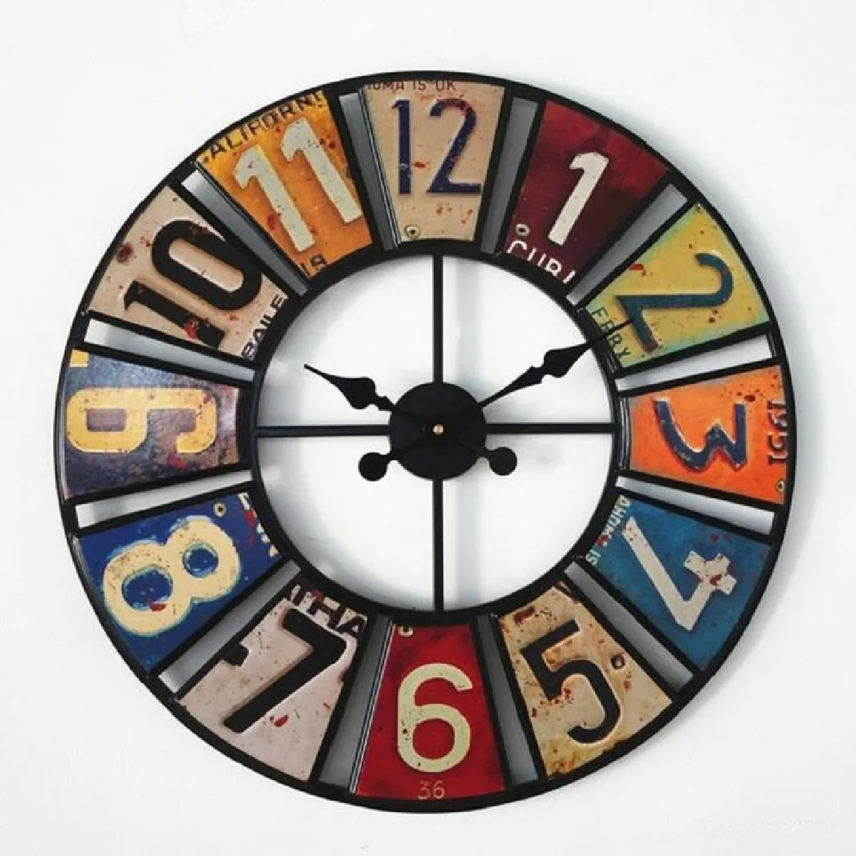 Yonis Horloge Murale Quartz - Multicolore