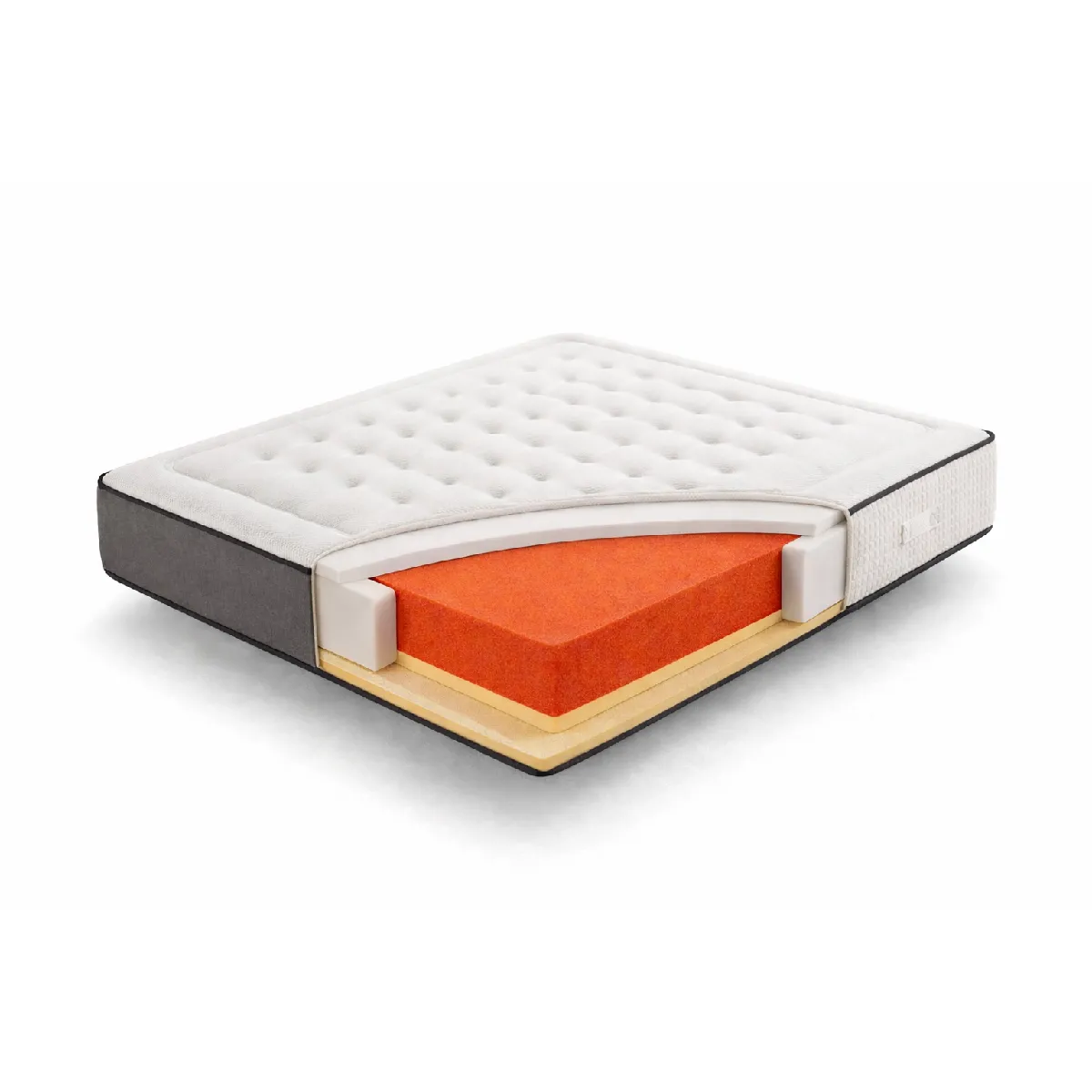 Matelas 135x190 cm Simpur Sport, mousse HR multizone haute densité, 30 cm, soutien semi-ferme, confort et maintien optimal