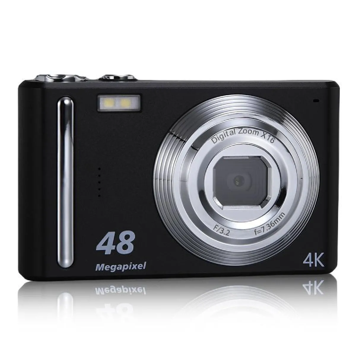 YONIS Appareil Photo Num&eacute;rique 4k Hd Zoom 16x Stabilisation Image Pour Photos &Eacute;poustouflantes Noir 