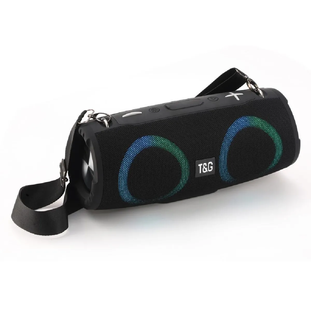 Enceinte Bluetooth Puissante Avec Lumi&egrave;res Rgb Et Son 360&deg; Pour F&ecirc;tes Noir Yonis