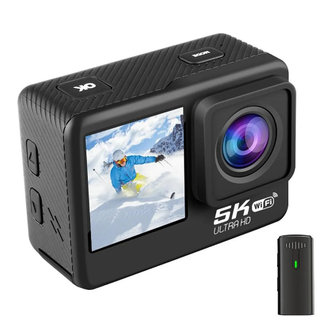 YONIS  Cam&eacute;ra Sport &Eacute;tanche HD 5K Dual &Eacute;cran