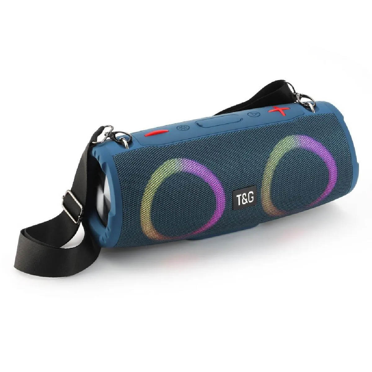 Enceinte Bluetooth Puissante Avec Lumi&egrave;res Rgb Et Son 360&deg; Pour F&ecirc;tes Bleu Yonis