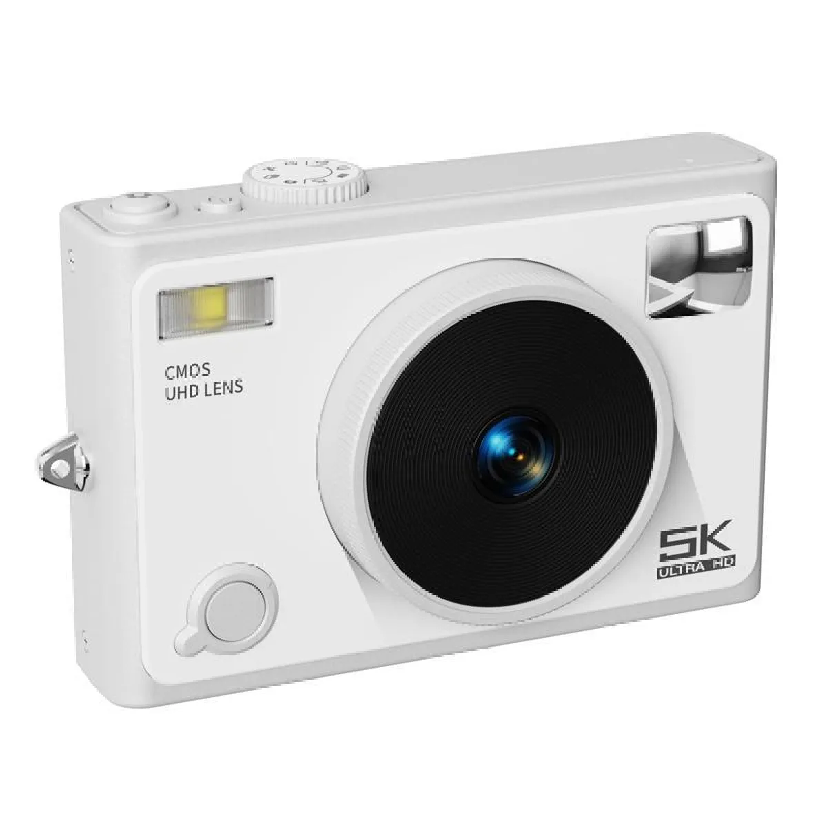 Appareil Photo Num&eacute;rique 5k 72mp Wifi Zoom 18x Auto Focus Pour &Eacute;tudiants Blanc Yonis