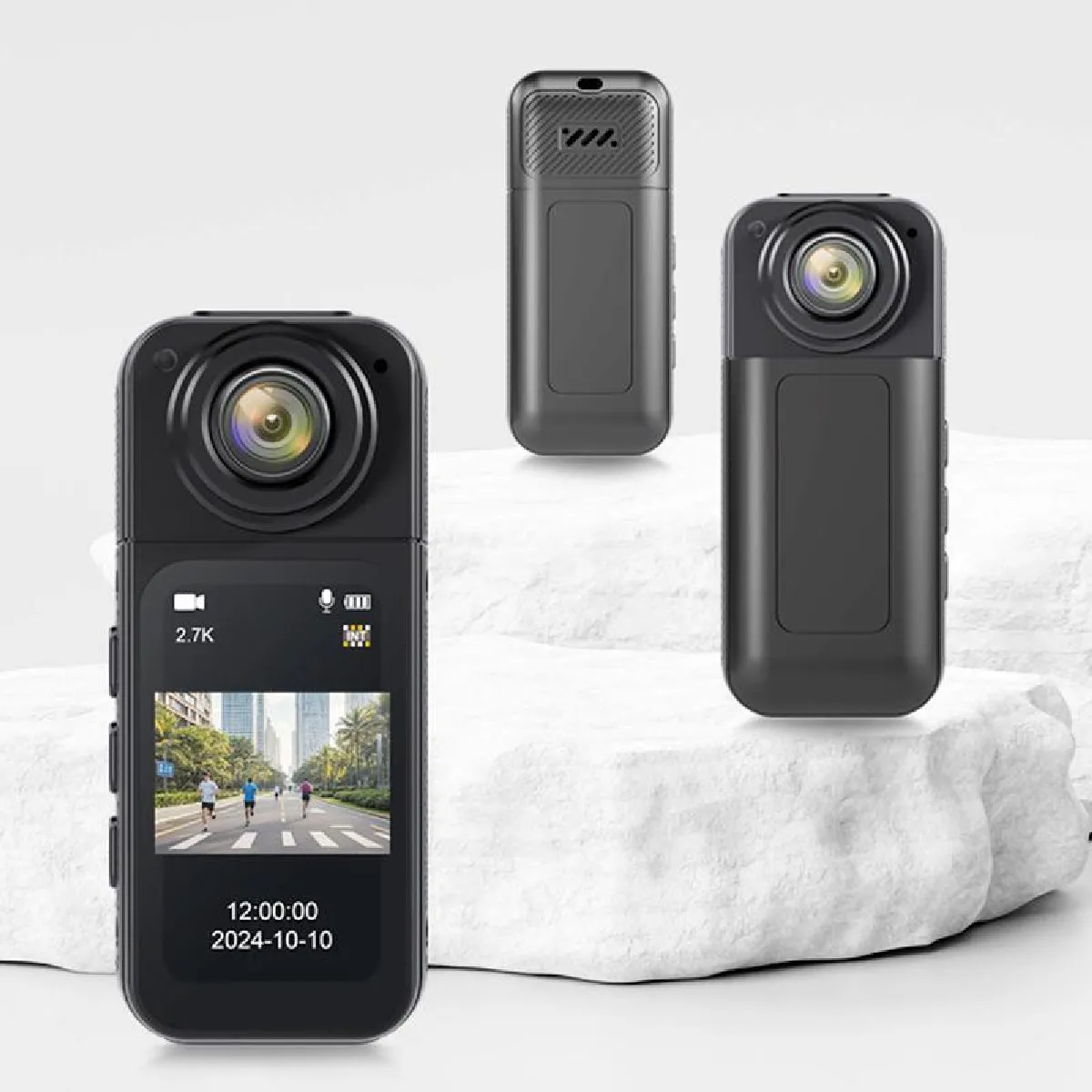 YONIS Camera Sport Hd Portable 2.7k Avec Affichage Ips Et Connexion Wifi Noir 