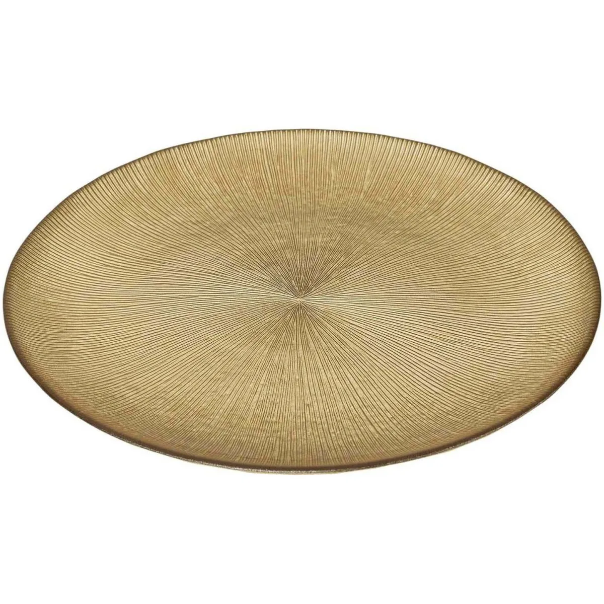 Assiette dorée en verre Royal Assiette plate - 27 cm.