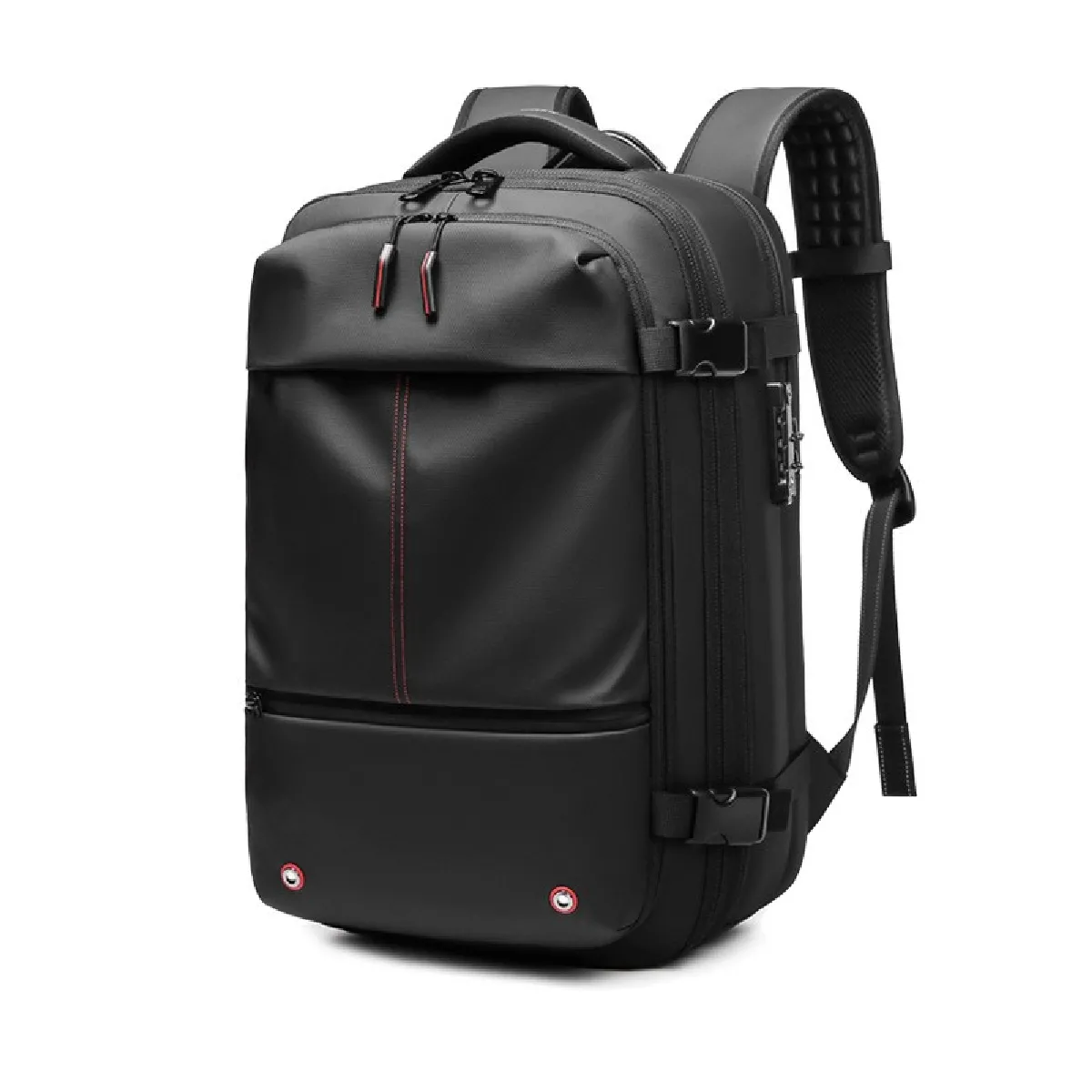 GENERIQUE Sac &agrave; dos pour ordinateur - Sac &agrave; dos polyvalent en tissu oxford avec compression sous vide, couleur noire - 49&times;20&times;32 cm