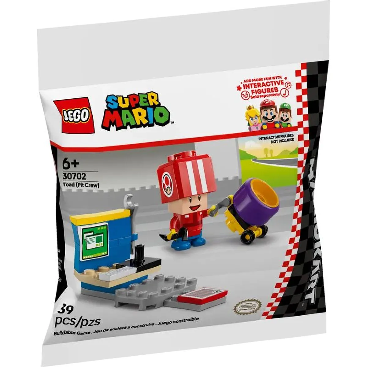 LEGO Super Mario Mario Kart Toad stand Polybag 30702