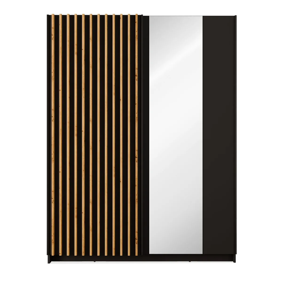 Konsimo Armoire Castari avec miroir - Noir