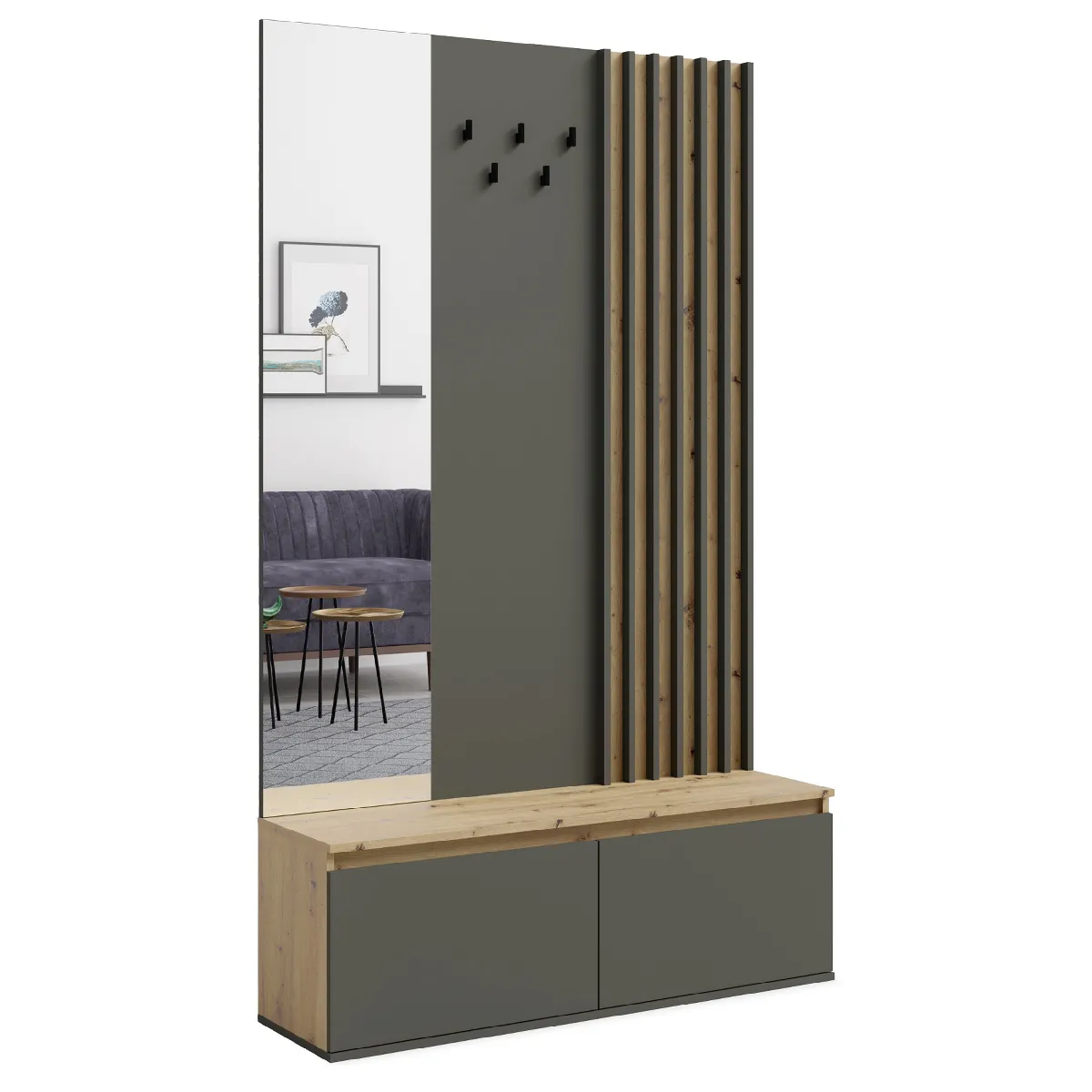 Konsimo Armoire CORRIDI - Gris