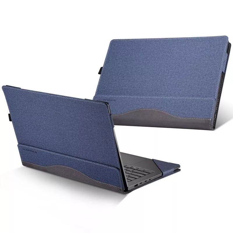 Yonis Bleu Sacoche Pc Portable Antichoc En Cuir Pu - 14 Pouces