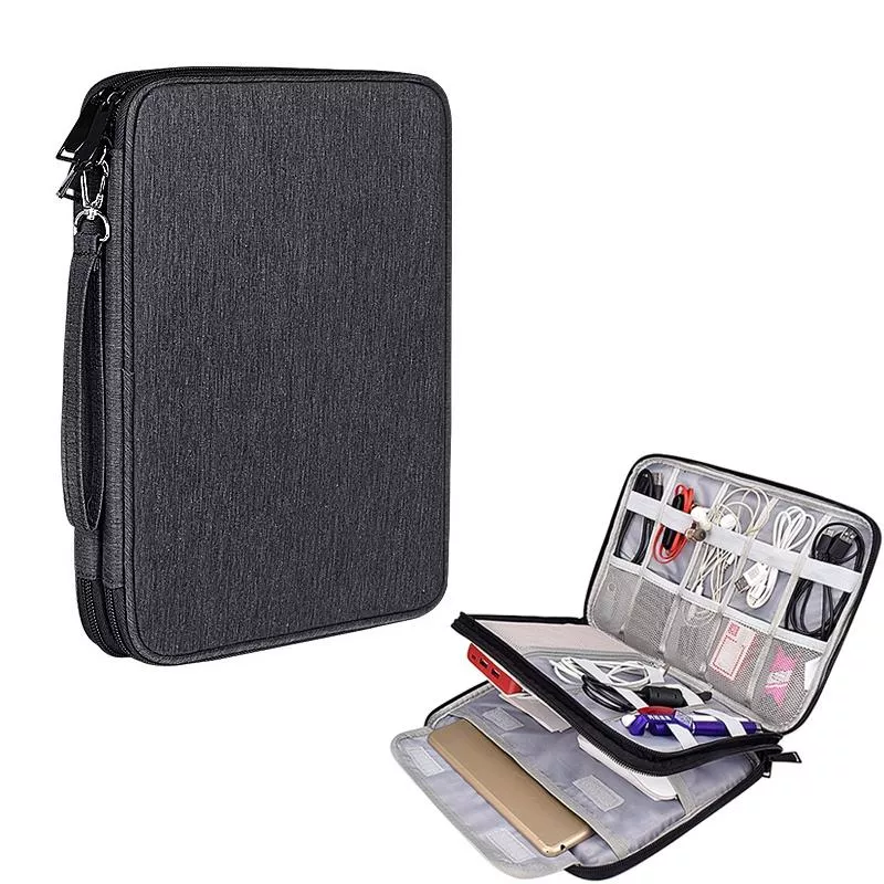 Yonis Noir Sacoche Pour Ordinateur Portable Étanche En Nylon Double Couche