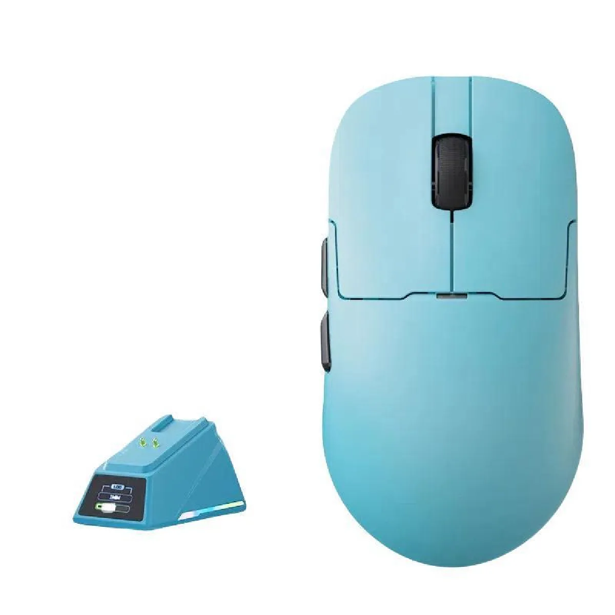 YONIS Souris Gaming Sans Fil Ultra-l&eacute;g&egrave;re Avec Chargeur Et &Eacute;cran Rgb 42k Dpi Bleu 