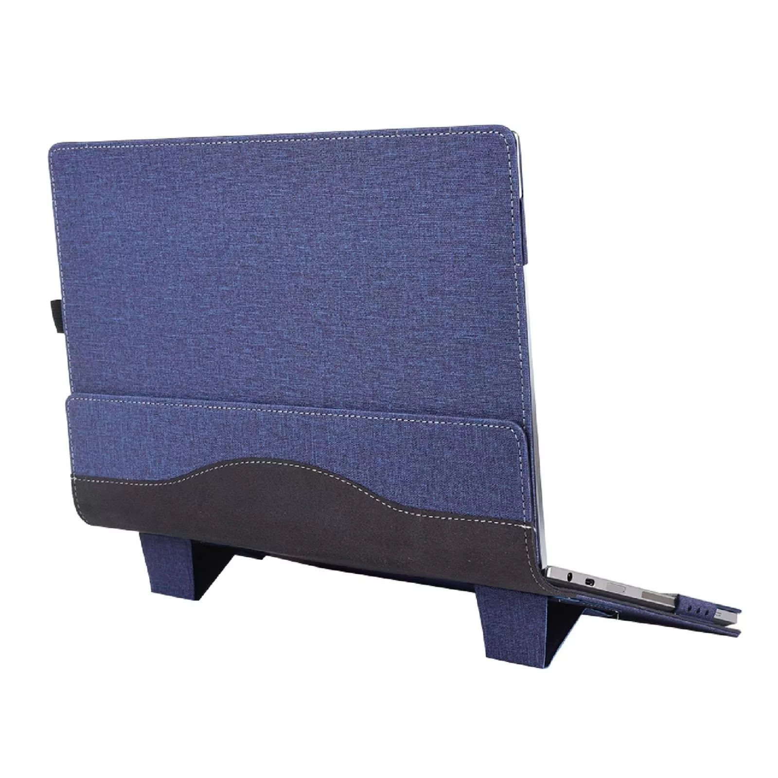 Yonis Bleu Sacoche Pc Portable En Cuir