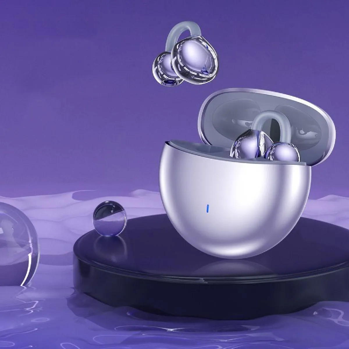 YONIS  Ecouteurs Bluetooth - Pourpre