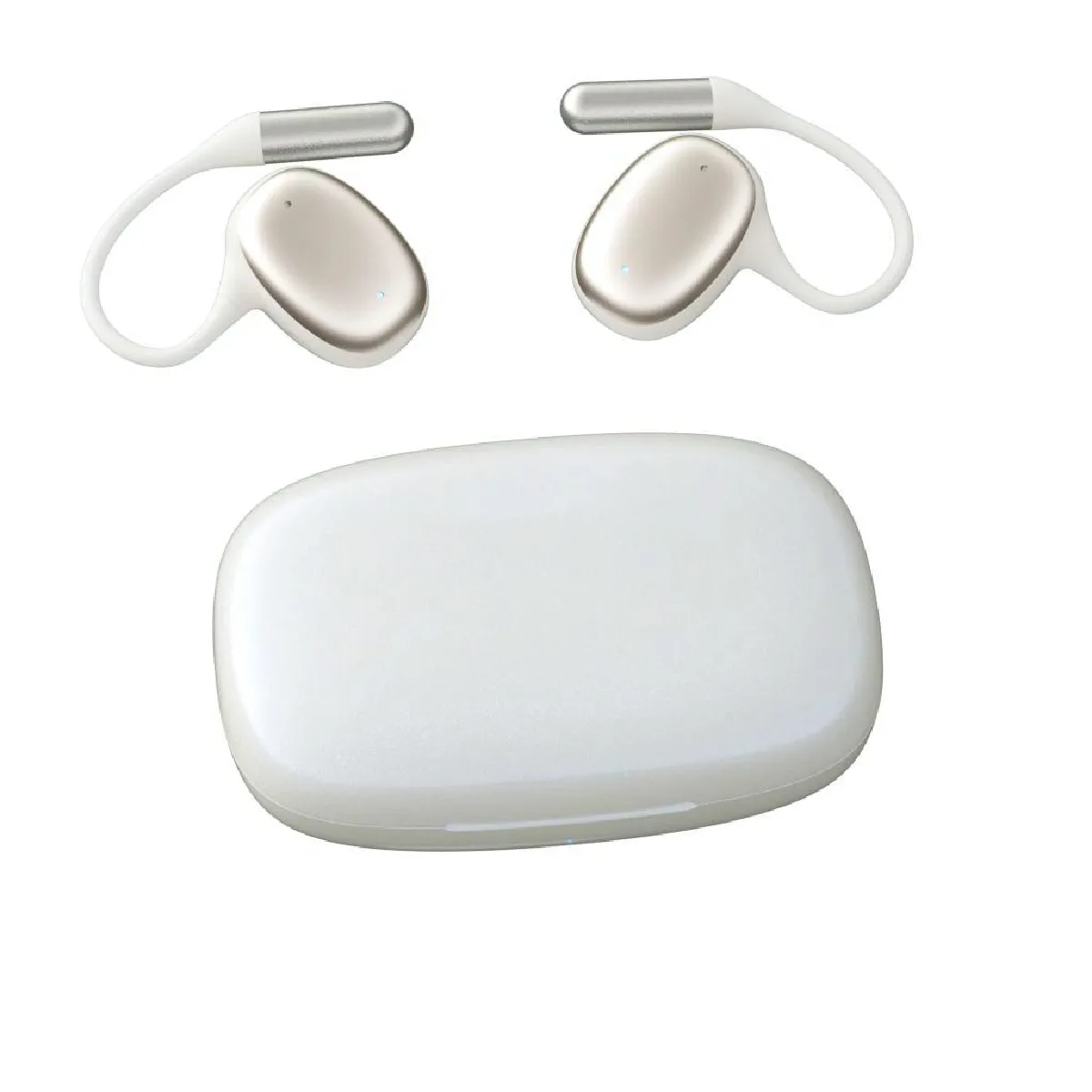 YONIS Ecouteurs Bluetooth ANC R&eacute;duction De Bruit Sans Fil &Eacute;tanches Avec Assistant Vocal Beige 2 