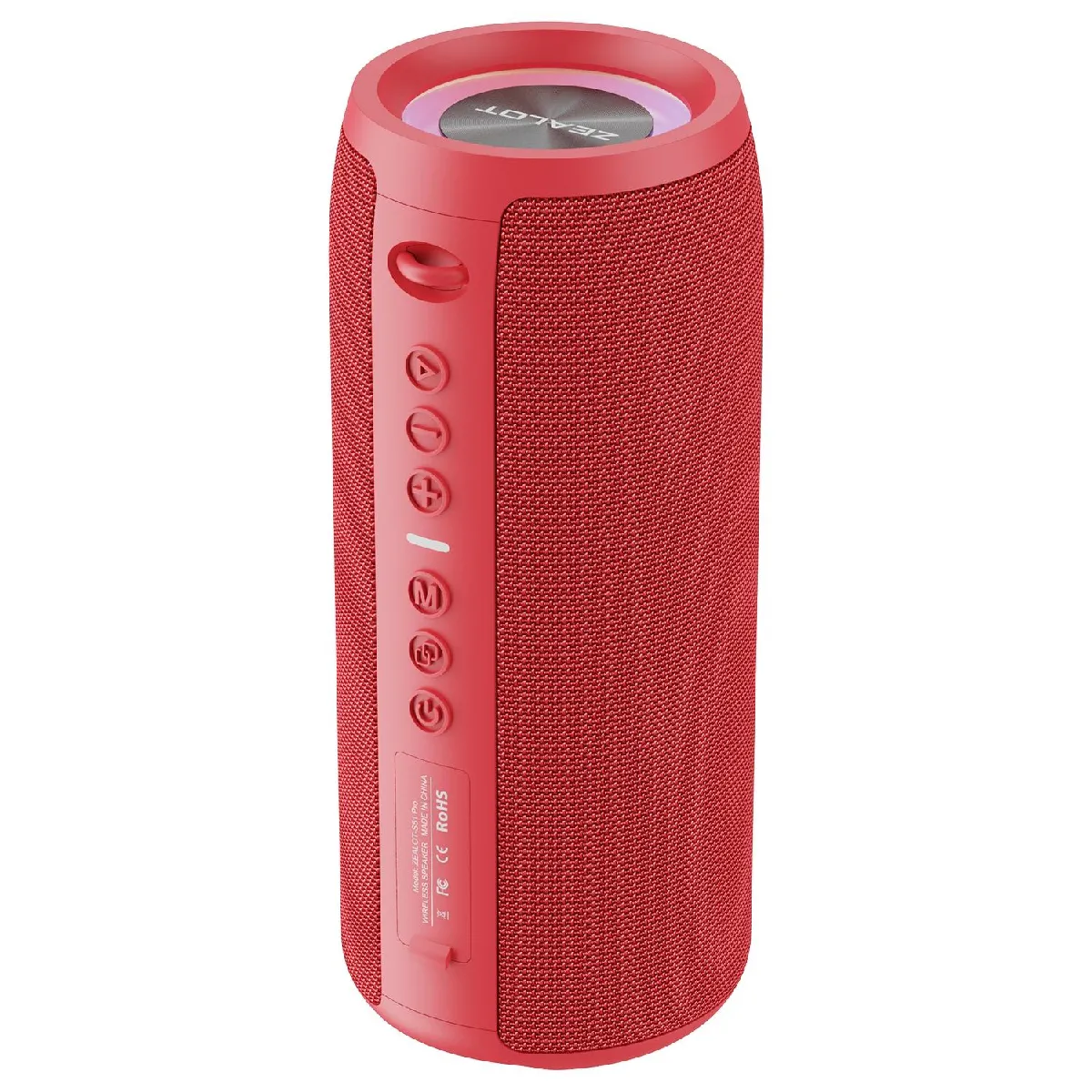 Basses Puissantes - Enceinte sans fil Bluetooth autonomie 3 h - Rouge