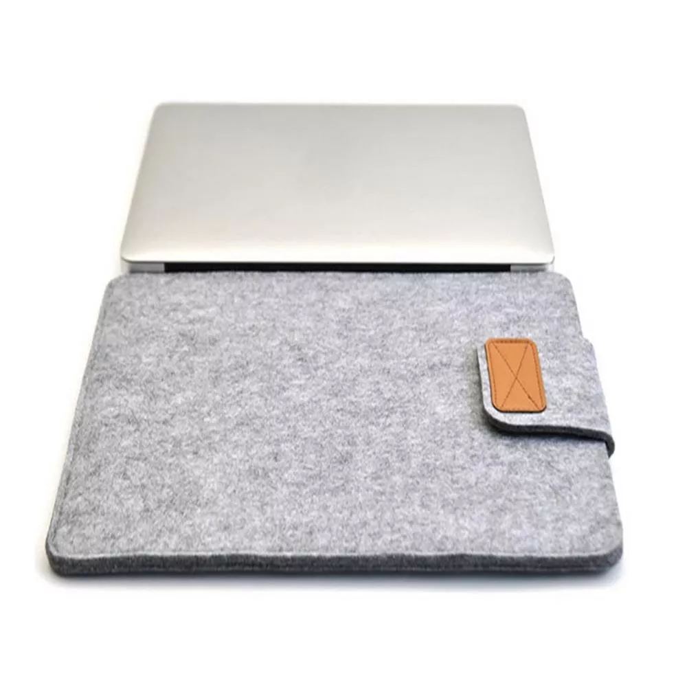 Yonis Gris Sacoche Pc En Feutrine Pour Ordinateur 14 Pouces