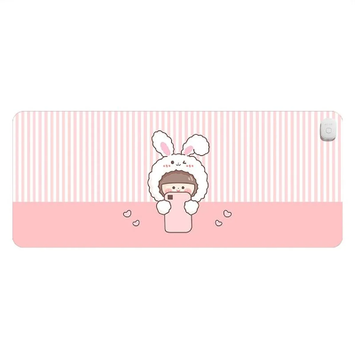 Yonis Noir Tapis De Souris Chauffant
