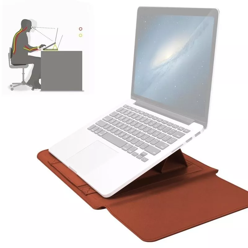 Yonis Marron Sacoche Pc Portable - 17,3 Pouces