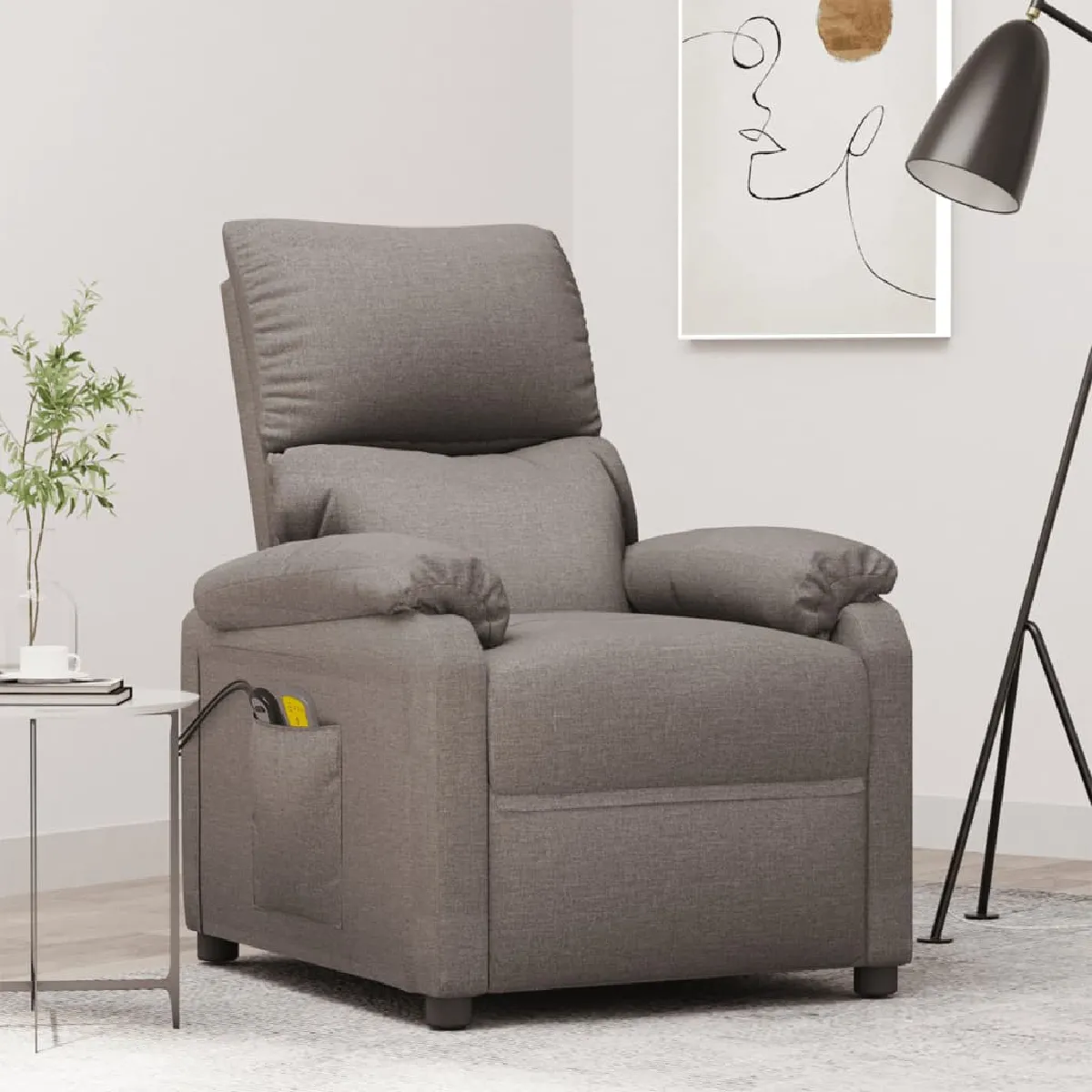 vidaXL Fauteuil électrique de massage Tissu - vue 9