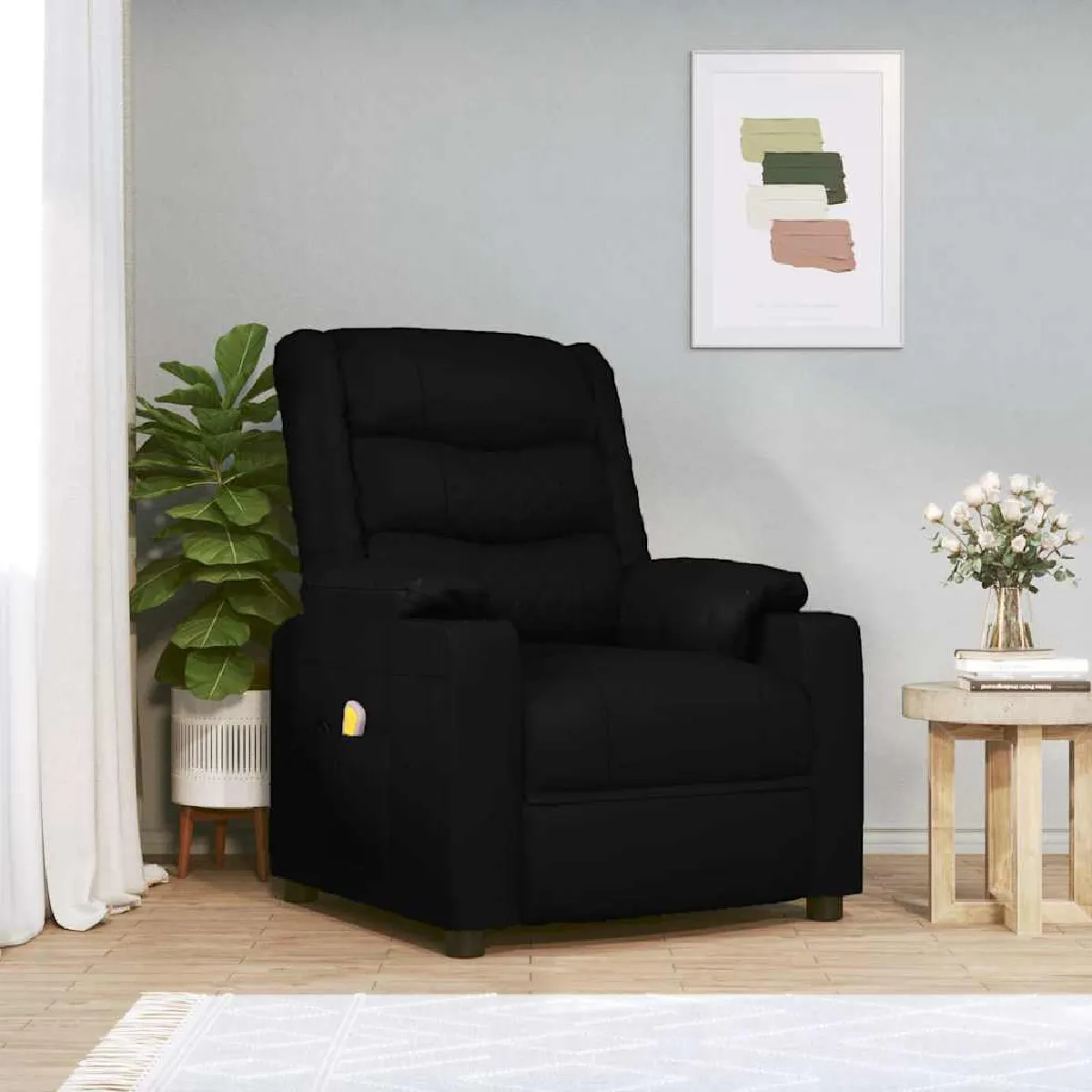Vidaxl Noir Fauteuil De Massage Similicuir - Image 2