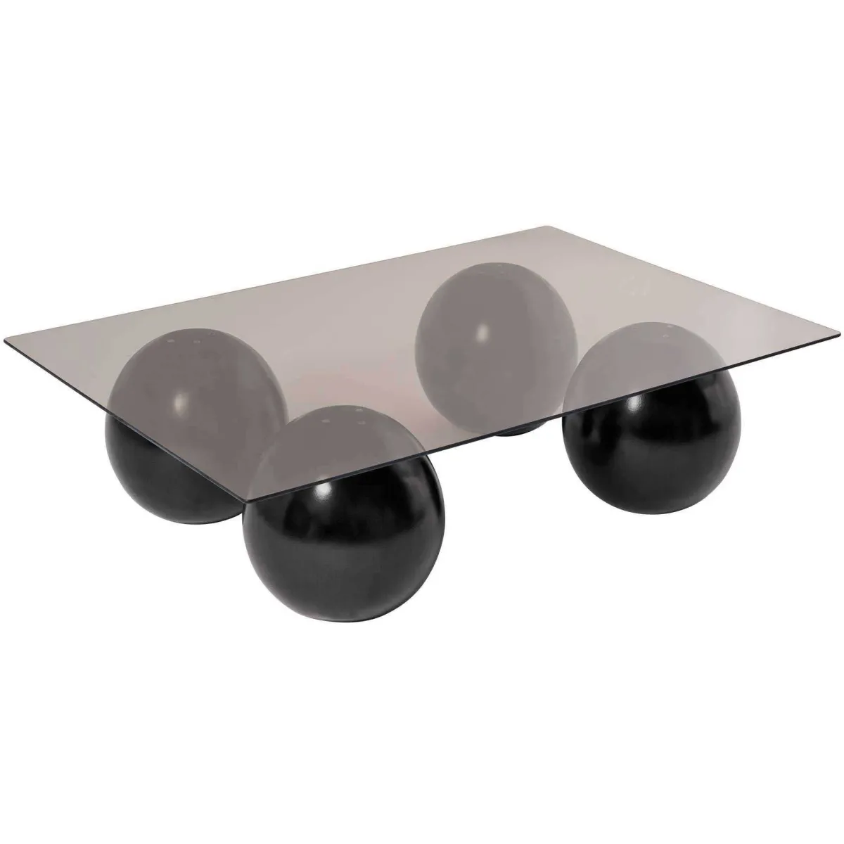 Meilleurs prix pour Table basse en verre 110 x 75 x 30 cm Sera noir et bronze (verre).