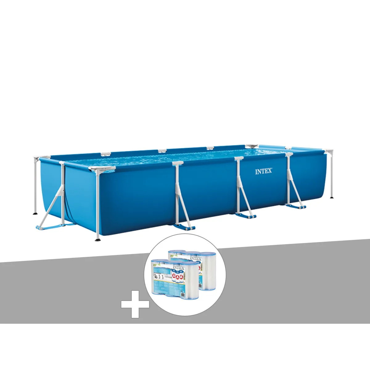 Piscine tubulaire rectangulaire 300 x 200 x 075 + 6 cartouches Intex - vue 3