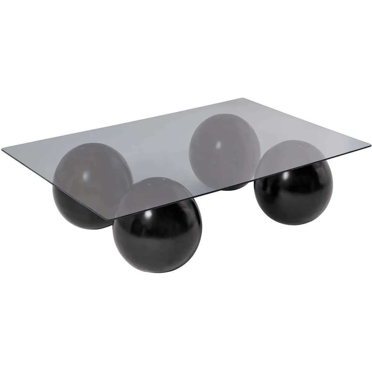Meilleurs prix pour Table basse en verre 110 x 75 x 30 cm Sera noir et gris (verre).