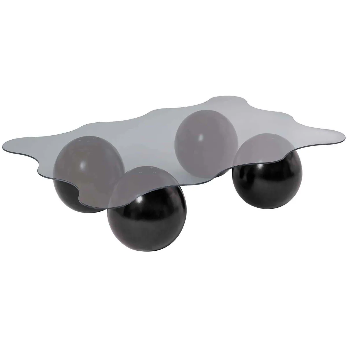 Comparer les prix de Table basse en verre 120 x 80 x 30 cm Noxa noir et gris (verre).