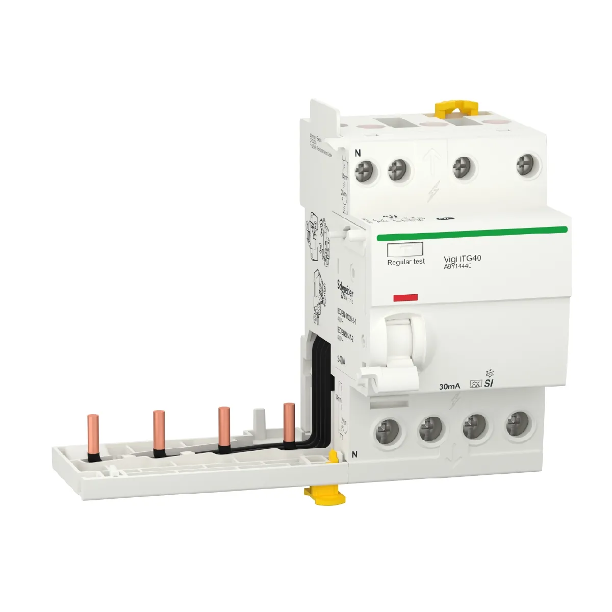 module différentiel vigi itg40 tdg 4 pôles 30 ma type asi schneider electric a9y14440 - vue 3