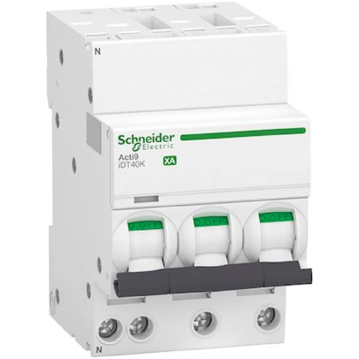 disjoncteur schneider idt40k xa 4 pôles courbe c 4.5 ka schneider electric a9pk1716 - vue 3