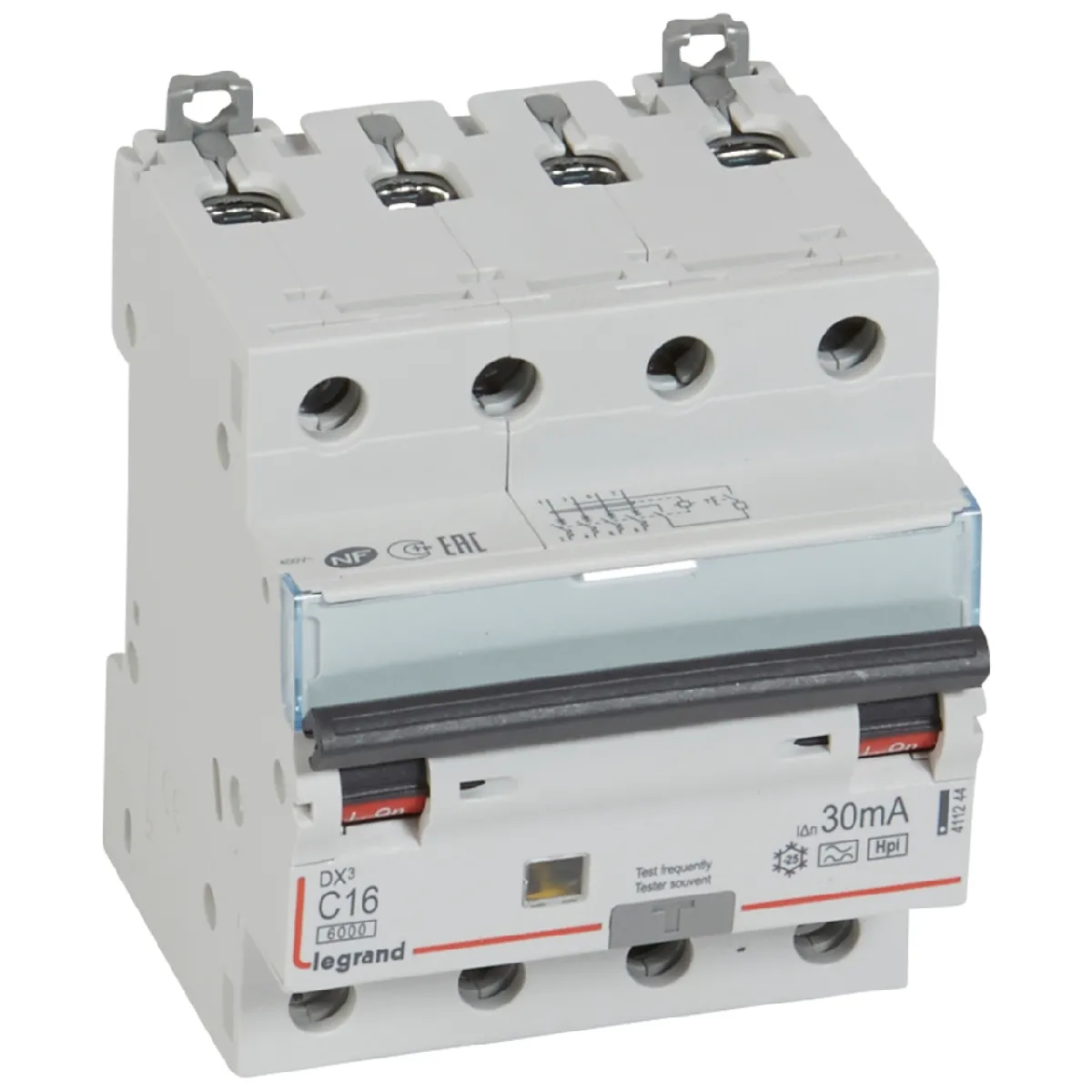 Legrand Disjoncteur Différentiel Dx3 16A Courbe C 30Ma 4 Poles Type Hpi - Vis / Vis