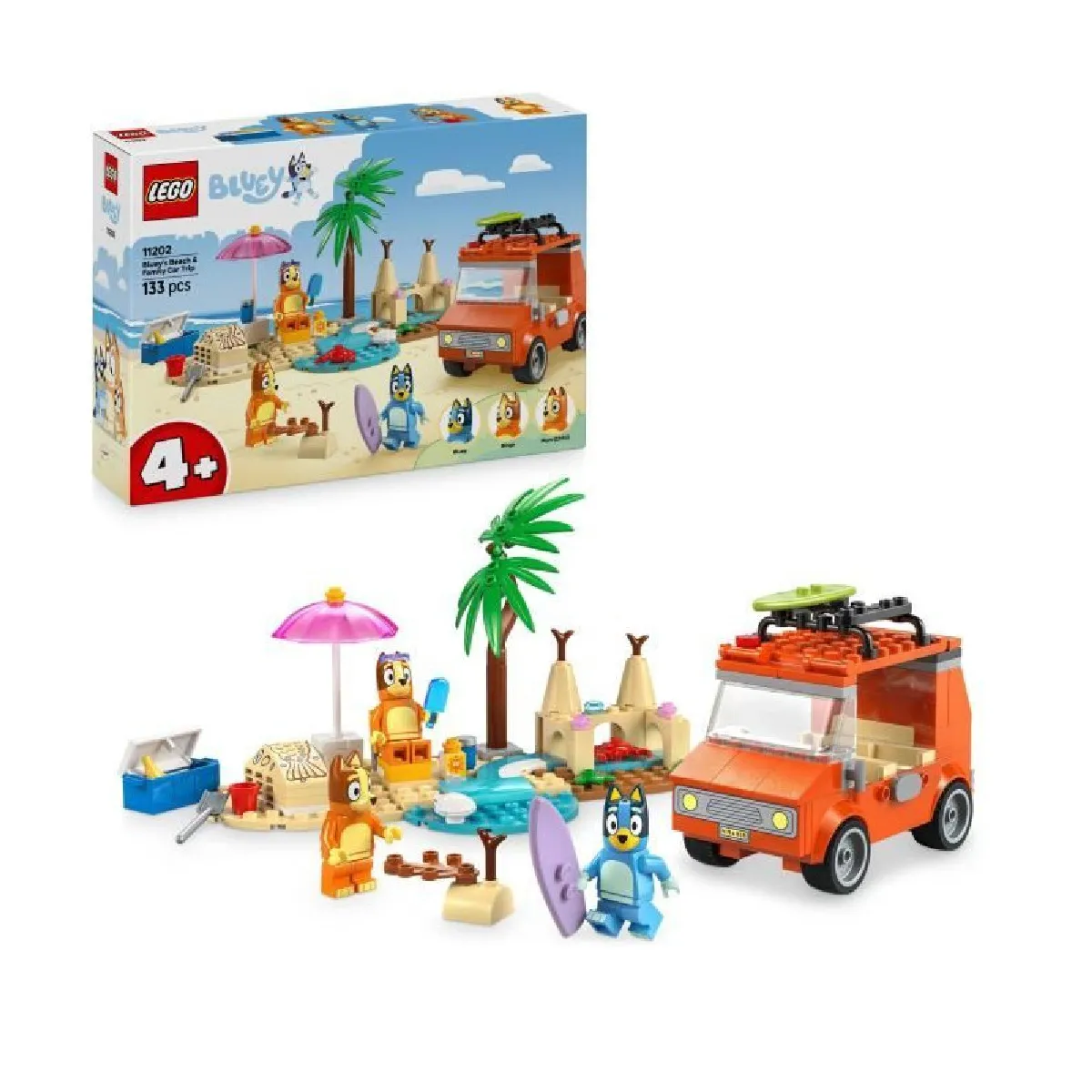LEGO Bluey 11202 Les Vacances et le Voyage en Voiture de Bluey - Jeu de Construction 4 ans
