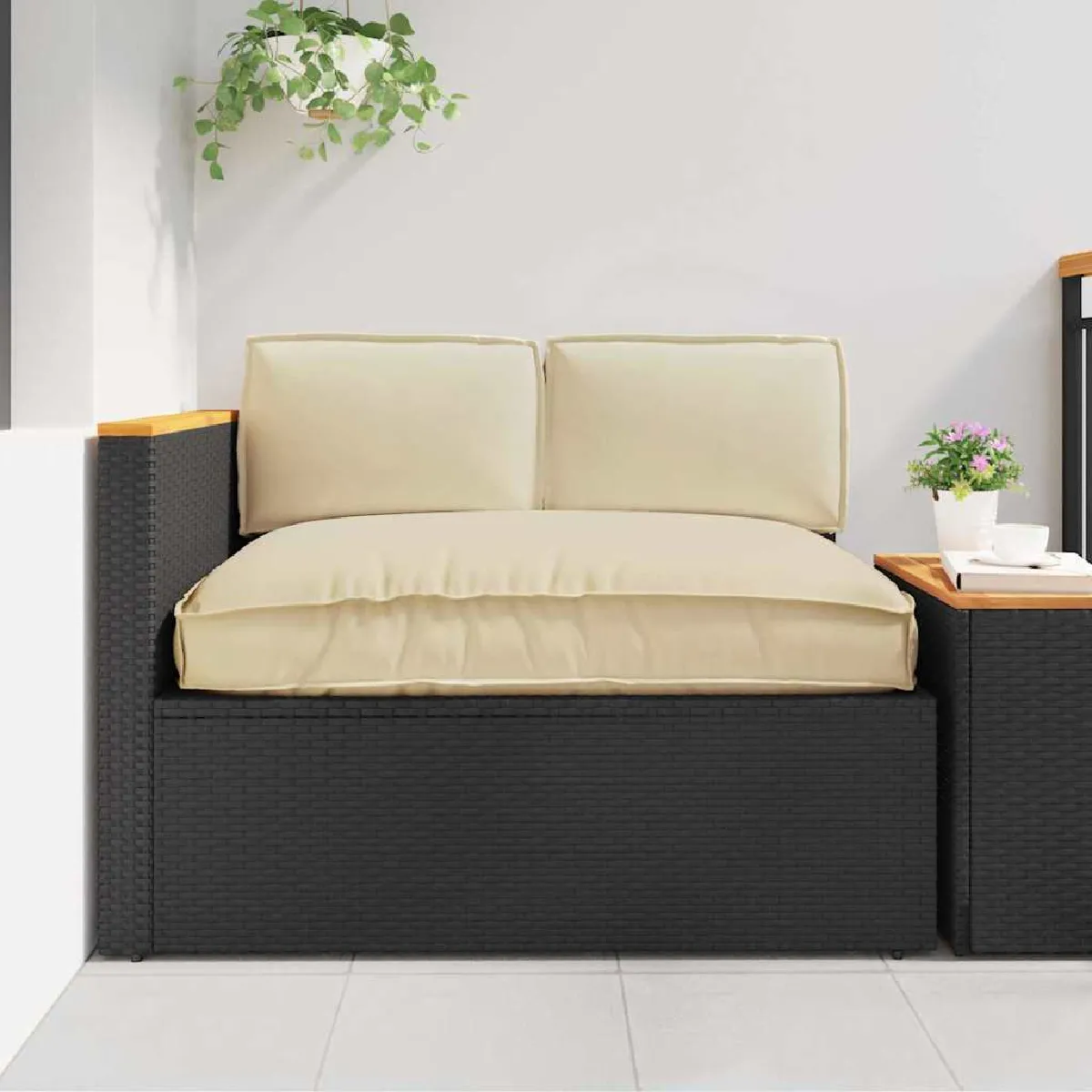 vidaXL Ensemble de coussins 3 pcs Beige Tissu Oxford