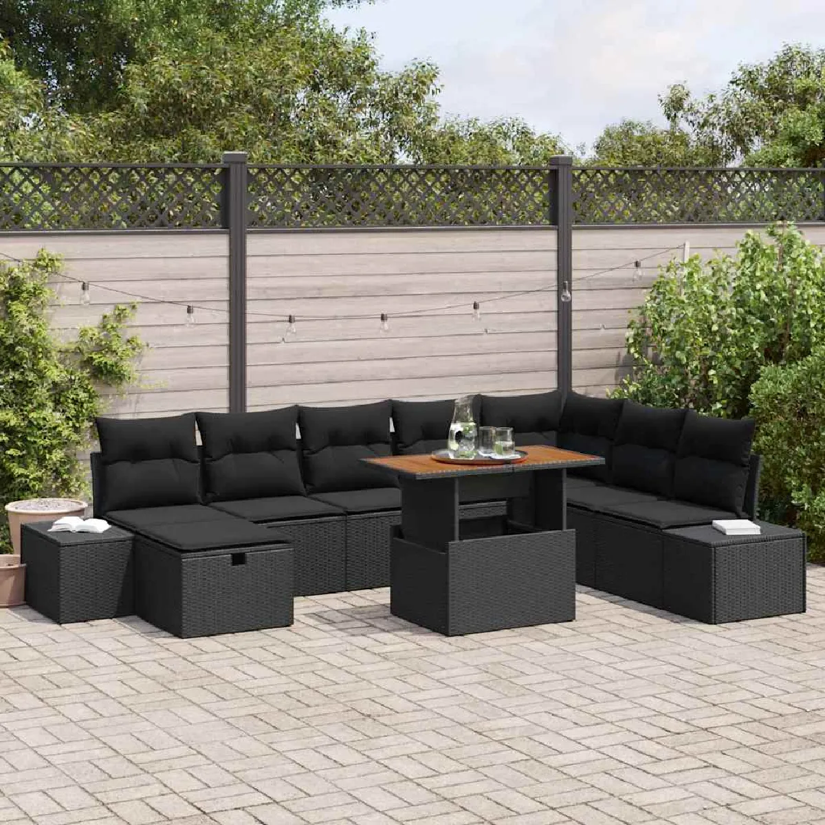 vidaXL Ensemble de canapé de jardin et Crème 80 x 80 x 71 cm