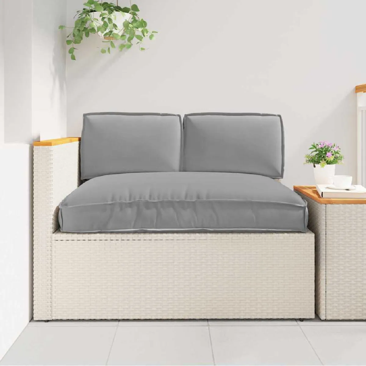 vidaXL Ensemble de coussins en palette de 3 pièces en tissu Oxford - vue 4