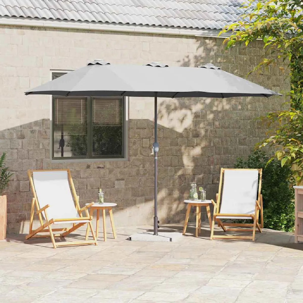 vidaXL Parasol de jardin 380 x 196 x 235 cm
