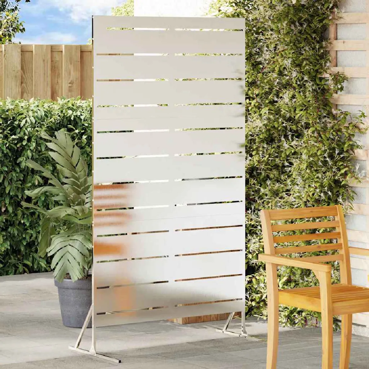 vidaXL Panneau de Clôture en Acier Corten Acier corten Grand - vue 2